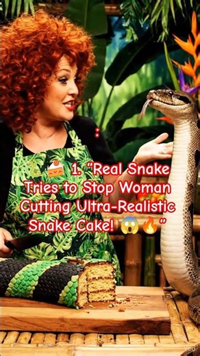 🍰😨 3. “Ultra-Realistic Cake Shocked a REAL Snake — Must-See Moment! 🐍✨” #shortsviral #shorts