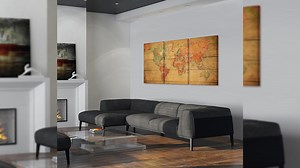 Watch World MAP Canvas Art Premium Canvas Art Print Wall Art Deco on Amazon Live