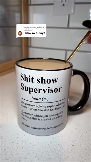 “Shit Show Supervisor” Funny Coffee Mug — For the Brave Souls Who Keep It All Together. ✨Crafted for office humor and real-life survival, this mug makes every morning coffee (or emergency caffeine refill) taste just a little more victorious. Perfect as a funny gift for your boss, a secret Santa idea, or a lighthearted token of appreciation for the one steering the ship through the storm.☕️ Get it nowhttps://t.site/47A5U2v | Momenticd.SHOP | Facebook