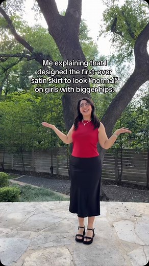 If you haven’t been able to find a satin slip skirt that fits you PERFECTLY, look no further!! The first ever satin skirt designed to look “normal” on girls with bigger hips is officially here from Shiny by Nature for ONLY $25!! 🥹🙏🏻 | Alex