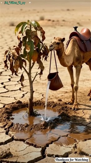 Ripe mangoes on dry soil from the bus window #ai​ #mango​ #camel​ #bus​ #aistory​
