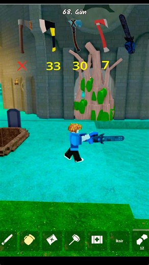 I Tested All Axes in Roblox 99 Days Survival #roblox #robloxfriends #robloxshorts