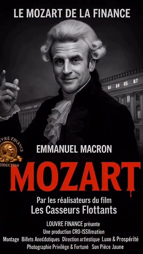💸 Macron le Mozart de la Finance s’est transformé… en vampire ! 🧛‍♂️🇫🇷 On l’appelait le Mozart de la Finance… mais à force de sucer le budget public, fallait bien que la métamorphose arrive 😏💶 Entre Bercy et Transylvanie, il a choisi : celui qui charme les marchés, hypnotise les foules et dort dans un cercueil fiscal ! 🧛‍♂️ Une parodie 100% humour — dans l’esprit Charlie, sans haine, juste du mordant. #macron #mozart #finance #humour #vampire | Sté Renard