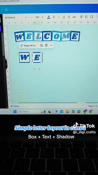 Simple Letter Layout for Tarpaulin in Canva