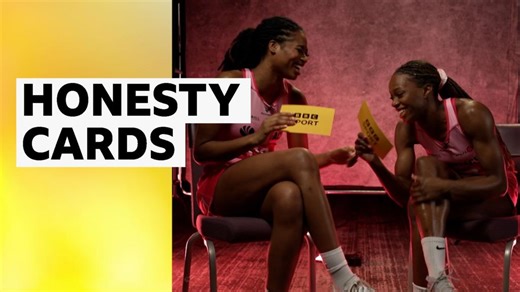 Netball Super League: Liv Tchine & Funmi Fadoju play BBC Honesty Cards