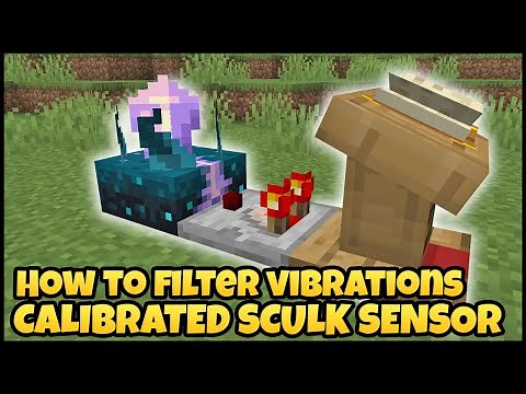 How To Filter Vibrations With CALIBRATED SCULK SENSOR In MINECRAFT