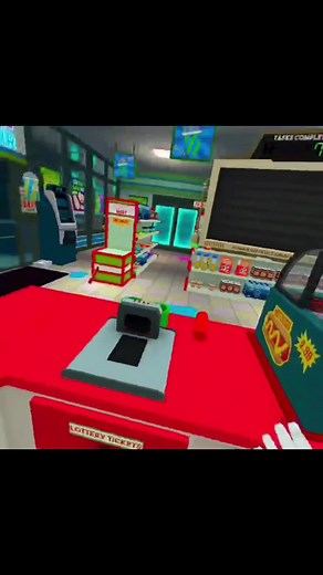 Job simulator. #vr #oculusquest2 #job #sim #fyp #fypシ #fypシ゚viral #slush #customer #game #never #back #down #never #give #up #cup #stacking #falling #over