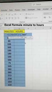 In excel change minutes to hours