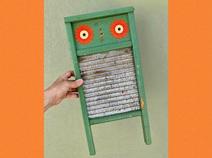 Washboard — Vintage Hand Painted Flowers- Metal Antique Travel Size Washboard — Country Farmhouse Wall Hanging - Etsy