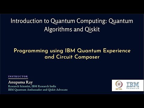 mod02lec10 - Programming using IBM Quantum Experience and Circuit Composer