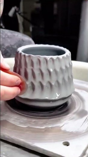 Carving Aesthetic Geometric Patterns on Ceramic Pots Using a Professional Hand Tooling Technique