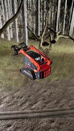 Woodchipping a massive branch in one go in Fs25 #farmingsimulator25 #fs25