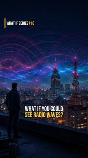 What if you could see RADIO WAVES? 🌌📡 #space #universe #radiowaves
