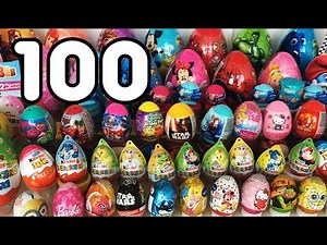 100 Surprise Eggs Giant Kinder Überraschung Maxi Toy Capsule Toy Soda