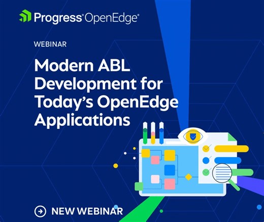 Modern ABL development for today’s OpenEdge applications is about smarter ways to build, integrate & evolve applications. Learn practical approaches to writing cleaner ABL, modernizing architectures, workflows & much more! Save your seat ➡️ https://t.co/JYqjb4BcCy