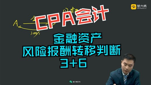 CPA会计：金融资产风险报酬转移判断3+6