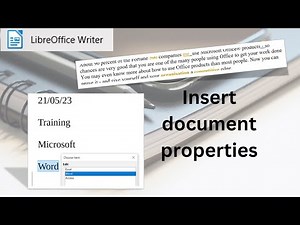 How to automate a document with fields in LibreOffice Writer
