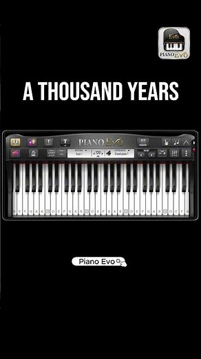 Piano Evo app - Normal Mode - Tutorial A Thousand Years (Christina Perri) #piano #pianoapp #pianoevo