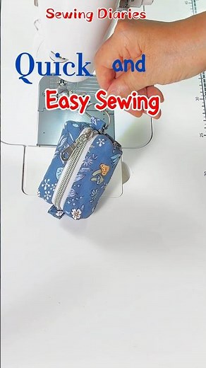 DIY Cute Mini Keychain Box Pouch | Quick and Easy Sewing # Sewing #DIY#sewingideas #craft #keychain