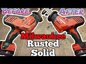 Restoring an old Milwaukee 18v 2625-20 Hackzall recip saw that had rusted solid inside.