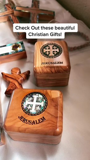 Olive Wood products made in Bethlehem! #jesus #christian #christians #bible #jesuschrist #christianoftiktok #cross #bracelet #jewerly #smallbusiness