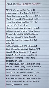 535K views · 3.4K reactions | Teacher - Job Interview Question: Tell Me About Yourself - #interviewquestionsandanswers #foryoupage #fyp #interview | English Tuition | Facebook