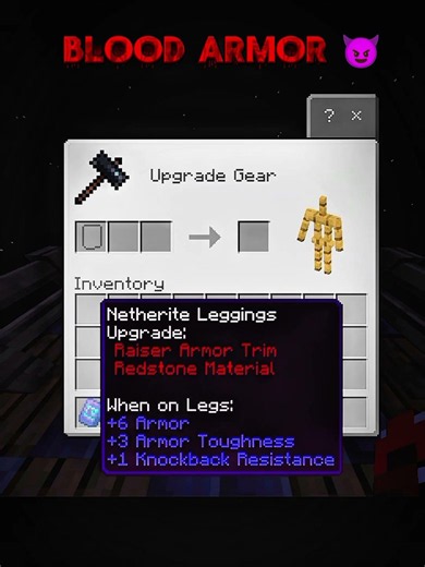 mcpe blood armor 👿#minecraftshorts