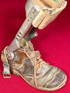 Vintage Polio Leg Brace With Leather Shoe | Medical History Display - Etsy
