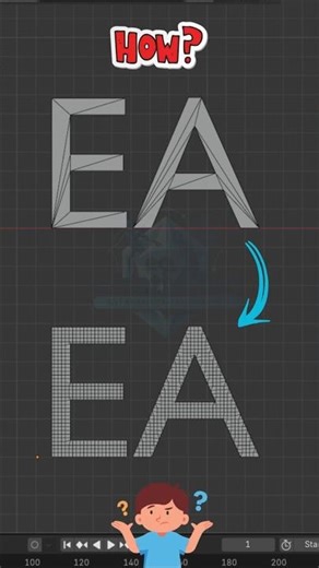 Blender Tip 🔥 Text to Mesh with Clean Topology #blender #tutorial #viral #shorts