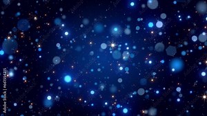 falling blue light glittering background video