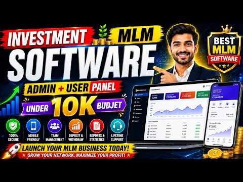 MLM Software Demo | User Panel + Admin Panel | ROI MLM Software