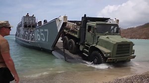 Navy LCU Lands In U.S. V.I. With Relief Equipment and Supplies