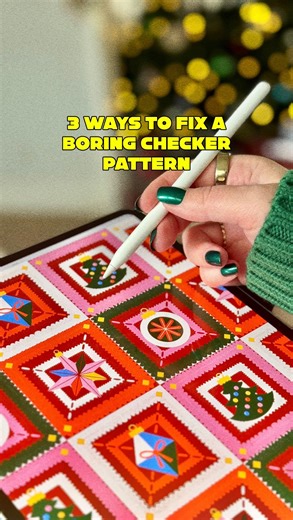 Megan Roy | Boring checker pattern? Try this 👇 3 ways to instantly upgrade it: 1️⃣ Add a fun chunky border. 2️⃣ Rotate it! It’s like a whole new... | Instagram