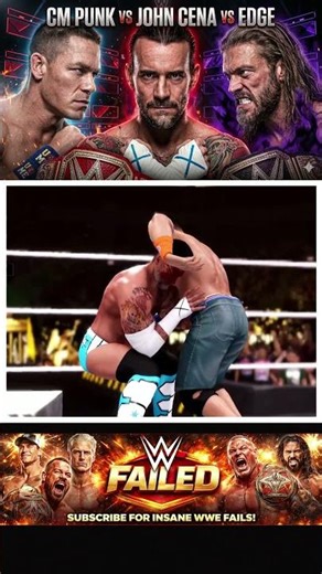 CM Punk vs Cena vs Edge 😱 Triple Threat Ends in SHOCKING Finish!