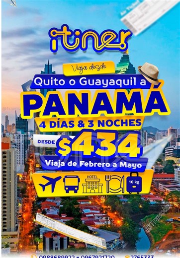 ¡Viaje a Panamá por solo USD 434!