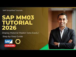 SAP MM03 Tutorial 2026 | Display Material Master Data Step-by-Step | Beginner Guide
