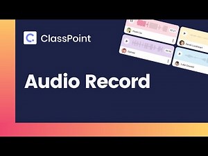 How to Run Audio Record Activity in PowerPoint [ ClassPoint Tutorial ]