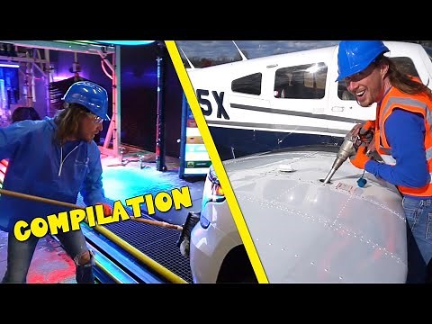 Airplane for Kids | Carwash fun for Kids | Handyman Hal Fun Videos for Kids