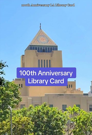 100th Anniversary LA Library Card Los Angeles Central Library is celebrating its 100th anniversary with special edition library cards, and it only takes a few minutes to get one. Library cards are free for California residents with a valid ID and proof of address, and they unlock benefits like Discover & Go, the California State Library Parks Pass, and access to the Octavia Lab makerspace. @Los Angeles Public Library #lapubliclibrary