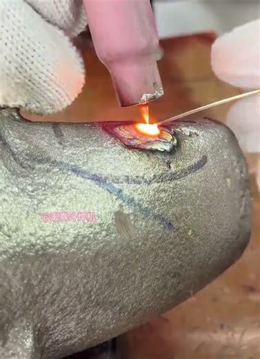 Cold welding with carbon steel welding wire repairs..😱