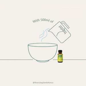 Clear nasal congestion naturally by steaming with Thursday Plantation Tea Tree Oil. Tea Tree Oil naturally contains anti-inflammatory and antibacterial properties which helps clear congestion with ease. Simply add 2-3 drops of Tea Tree Oil to a 500ml bowl of steaming water and inhale the steam with a towel covering your head. | Thursday Plantation SA