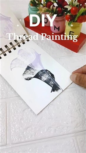 Pov : You Tried Drawing With The Thread 🧵🤣 #beautiful #art #easy #shorts #viral #thread