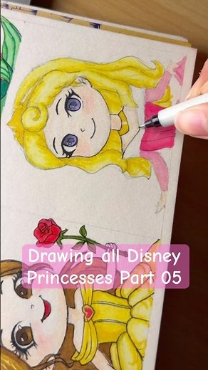 #Disney princess drawing series part 06 | Drawing Aurora, sleeping beauty | cute easy #drawing ideas