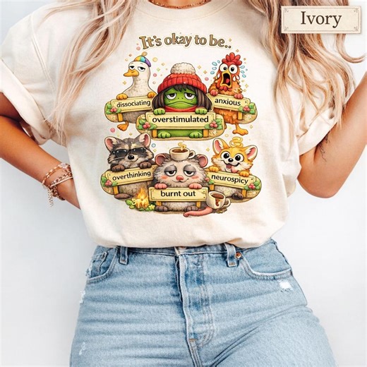 Neurodivergent, Meme T-shirt, Comfort Colors, Overstimulated Tee - Etsy