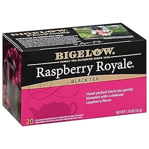 Bigelow Tea Raspberry Royale Black Tea Bags, Caffeinated, 20 Count, Pack of 6