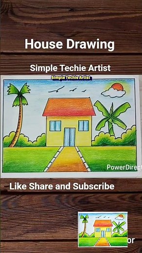 House Drawing / How to Draw a House Step By Step / Easy House Drawing for Beginners / Ghar Drawing