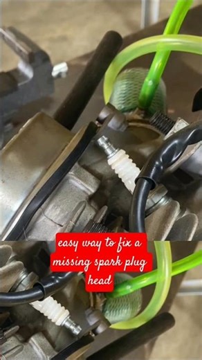 easy way to fix a missing spark plug head @apm motor chanel