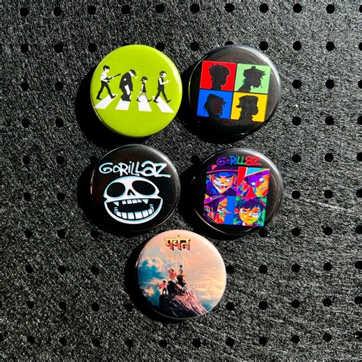 Gorillaz Pinback Buttons, Alt Rock Merch, 1.25in Pins - Etsy