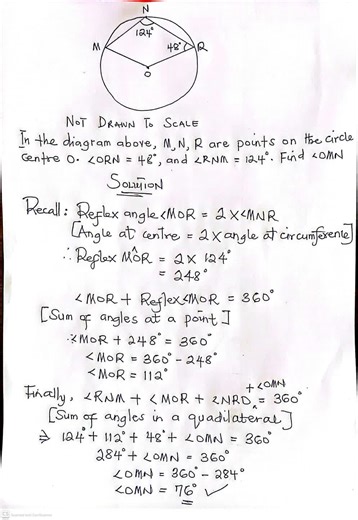 Circle Geometry Series 005 Applying Circle Centre Theorem and Quadrilateral principle to solving circle geometry question #mathematics #GeometryTutor #geometry #algebra #equation