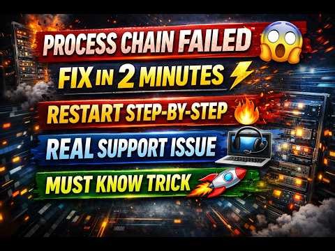 SAP BW Process Chain Failed?🔥Fix & Restart in Minutes#sap #sapbw #saphana #sapbw4hana #bw #learnsap